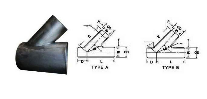 Dimensions Of 45 Degree Lateral Pipe Fitting